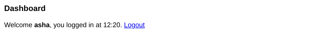 Browser output
