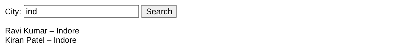 Browser output