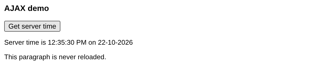 Browser output
