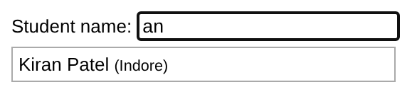 Browser output