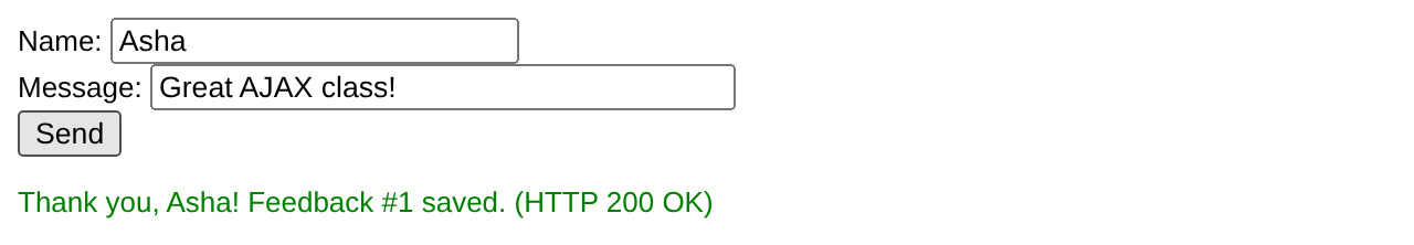 Browser output